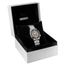 Seiko 5 Sports SKX Street Stonewash Black Dial Silver Steel Strap Watch for Men - SRPL79K1